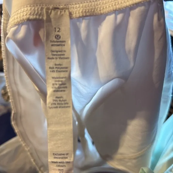 #365 Lululemon Anew Short (4" ) White Sz 12 - Picture 7 of 8